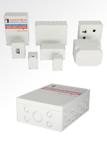 Picture of Plastkarp 182x180x90 PS, IP66, hall kaas/avadega M16/M20/M25/M32/M40, UV-kindel, Multibox   