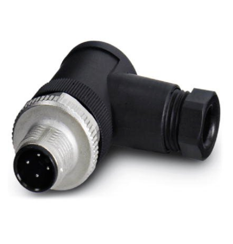 Picture of Anduripistik M12 4-pin, 90°, A-coded, kruviklemm, kaablile 4...6mm, Pg7, Phoenix 
