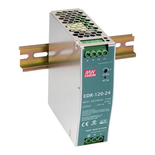Picture of Toiteplokk EDR, 24VDC 5A 120W, 100-240VAC/90-350VDC, Mean Well 