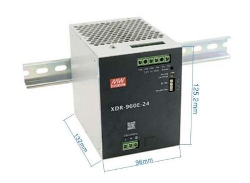 Изображение Toiteplokk XDR-E, 24VDC 40A 960W, 86-264VAC/120-370VDC, Mean Well 