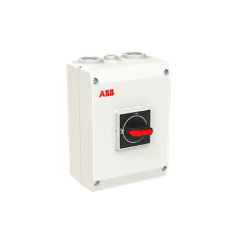 Picture of Turvalüliti 3P, 45A AC-23A 400V, 22 kW IP65, 2xM32+M16 läbiviikudeta, abikontaktiga, ABB 