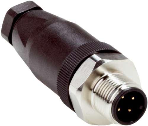Picture of Anduripistik M12 4-pin, otse, A-coded, kruviklemm, kaablile 4...6mm, IP67/ IP69K, SICK 