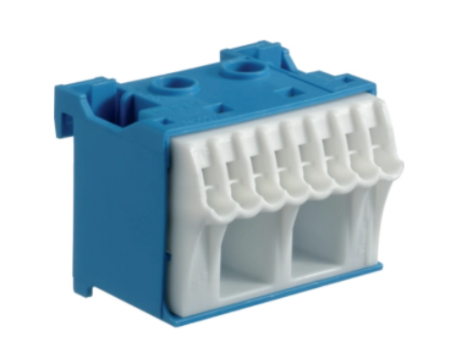 Picture of QC terminal N, 10 kohaline, 45mm, 63A (8x1-4mm2)+(2x4-16mm2) Hager