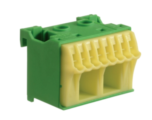 Picture of QC terminal PE, 10 kohaline, 45mm, 63A (8x1-4mm2)+(2x4-16mm2) Hager