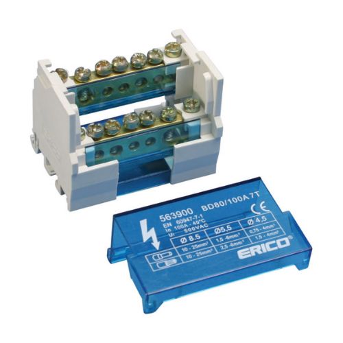 Picture of Voolujaotusplokk BD80-100 2P 80/100A 7-terminali, nVent Eriflex 