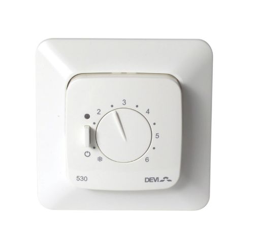 Picture of Termostaat Devireg 530 15A, 5...45C,süvis. põrandaandur Jussi raam, DEVI 