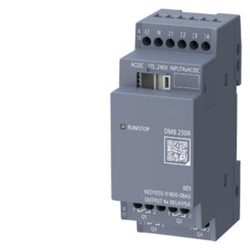 Picture of Laiendusmoodul LOGO9 DM8 230R, 230VAC, 4DI, 4DO ( relee ), Siemens 