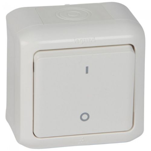 Picture of Lihtlüliti 2-poolust 10A 230V pinnap., valge, IP44, FORIX, LEGRAND 