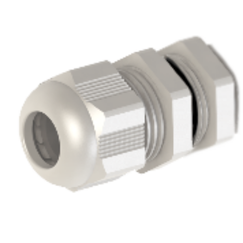 Picture of Läbiviik M25, mutri ja tihendiga, plast, 13-18mm, IP68, helehall RAL7035, Morek 