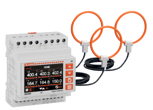 Picture of Võrguanalüsaator DMG DIN-liistule Rogowski voolutrafoga 500A kaab 2m Ø50mm Ethernet mäluga Lovato