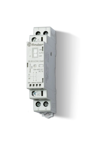 Picture of Moodulkontaktor, 2NC, 25A, AgSnO2, 24VAC/DC, 1mod, Finder 