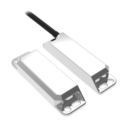 Picture of Non-contact door switch, coded, elongated sensor stainless steel, 2 NC+1 NO, 5m cable, Omron 
