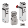 Picture of Safety interlock key switch, stainless steel housing, 1600N holding force, M20, 2NC/2NO, Omron 