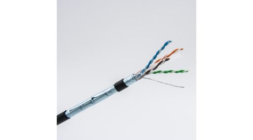 Picture of Arvutikaabel F/UTP Cat.6 väli, 4x2xAWG23 varjestatud K305/T500, must (400107/400173) 