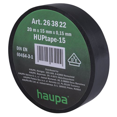 Picture of PVC Isoleerteip Must 20m15mm -30c-+105c UV-kindel Haupa 