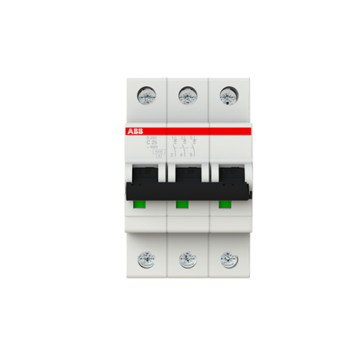 Picture of Moodulkaitselüliti S200 3P, 25A, C, 6kA, ABB 