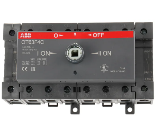 Picture of Ümberlüliti 4P, AC22 500V/63A 690V/63A, AC23 500V/45A 690V/20A käepidemeta, ABB 