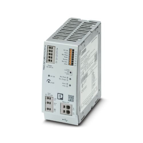 Picture of UPS + toiteplokk TRIO, 24VDC 5A, 1.2Ah-12Ah, RS485 MODBUS RTU, Phoenix 