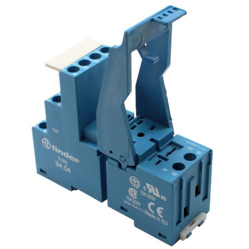 Picture of Releepesa 94.04, 4CO, plast.fiksaator, DIN-latile, kruviklemm, Finder 