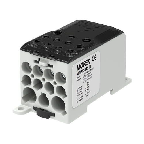 Picture of Voolujaotusplokk OJL280A, must, sisse 1xAl/Cu120, välja 2x35/5x16/4x10mm², Morek 