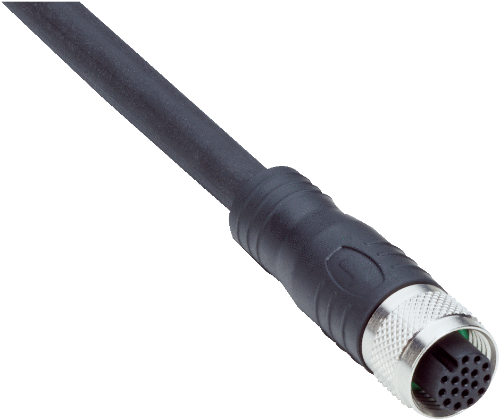 Picture of Võrgukaabel PUR M12 4-pin pistik otse D-coded, RJ45 4-pin otse, 2m, SICK 