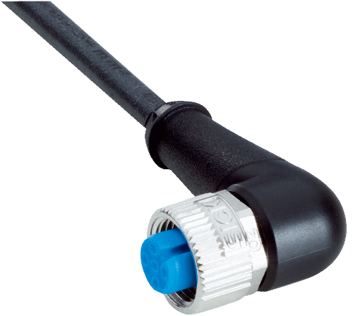Picture of Andurikaabel PUR + pesa 90°, A-coded, varjestatud (5m + M12 4-pin), SICK 