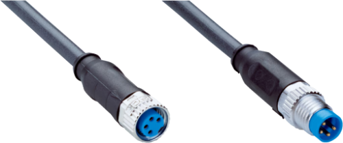 Picture of Andurikaabel PUR + pesa otse + pistik otse, A-coded, (3m + M8 4-pin), SICK