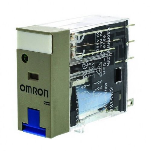 Picture of Minirelee G2R-2, 2CO, 5A, 24VDC, LED+Diood+TEST, Au, pesa P2RF08, Omron 