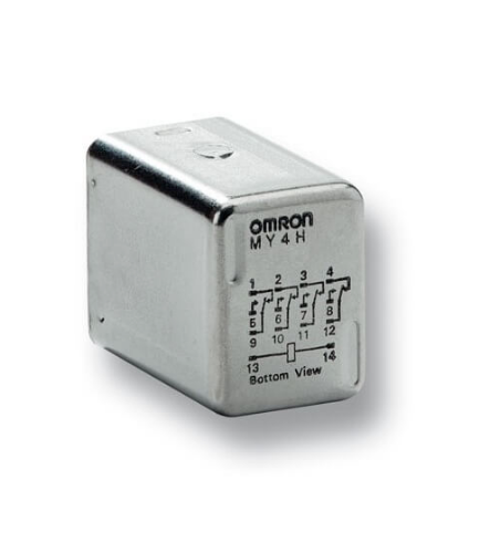 Picture of Relee MY4H, 4CO, 3A, 24VDC, pesa PYF14, Omron 