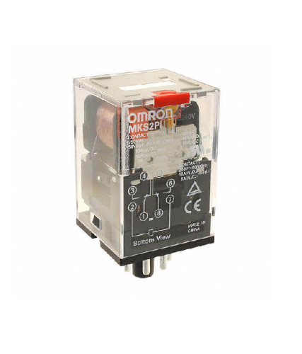 Picture of Relee MKS2, 2CO, 10A, 24VAC, TEST, 8-pinni, pesa PF083A, Omron 