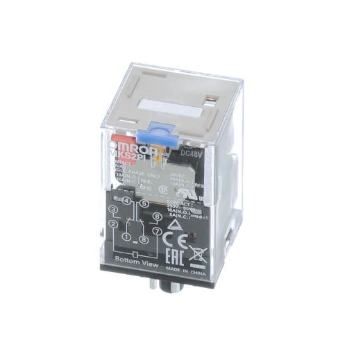 Picture of Relee MKS2, 2CO, 10A, 24VDC, TEST, 8-pinni, pesa PF083A, Omron 