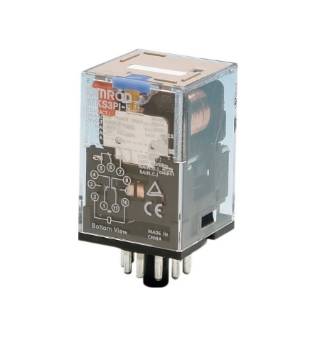 Picture of Relee MKS3, 3CO, 10A, 110VDC, TEST, 11-pinni, pesa PF113, Omron 