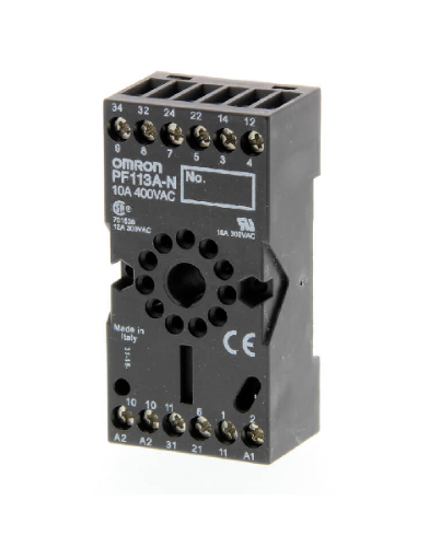 Picture of Releepesa PF113, MKS3 -le, 11-pin, DIN-latile, Omron 
