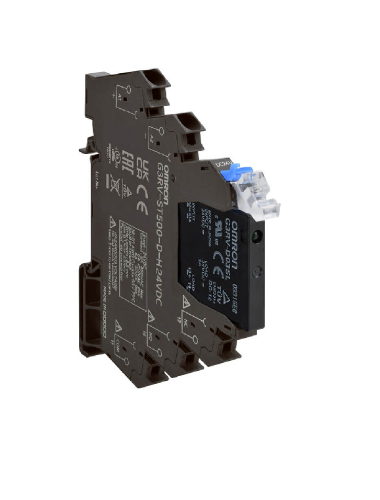 Picture of Pooljuhtrelee + pesa vedruga (6.2mm), G3RV, 3A (3 - 24VDC), sisend 24VDC, LED, Push-in,  Omron 