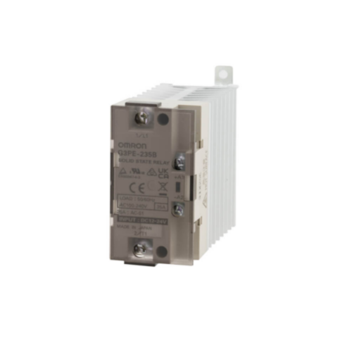 Picture of Pooljuhtrelee G3PE, 1P, (AC-1) 35A (100 - 240VAC), sisend 12 - 24VDC + radiaator, DIN-le, Omron 