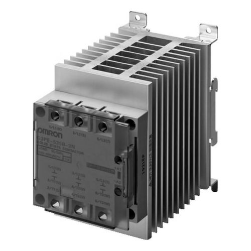 Picture of Pooljuhtrelee G3PE, 3P, (AC-1) 45A (200 - 480VAC), sisend 12 - 24VDC + radiaator, Omron 
