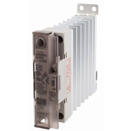 Picture of Pooljuhtrelee G3PE, 1P, (AC-1) 15A (100 - 240VAC), sisend 12 - 24VDC + radiaator, Omron 