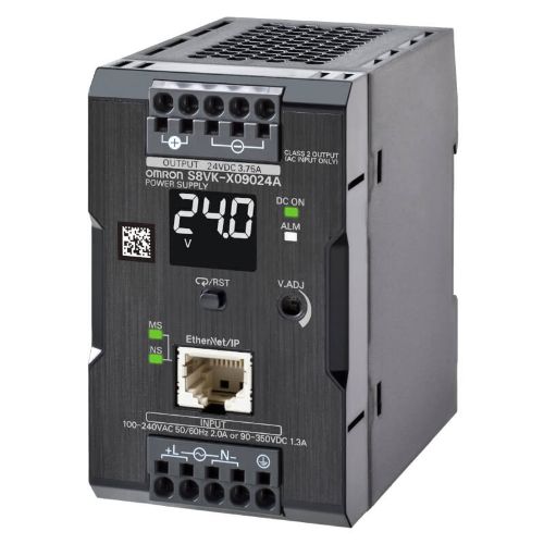 Picture of Toiteplokk S8VK-X, 24VDC 3.75A 90W, EthernetIP, 100-240VAC/90-350VDC, Omron 