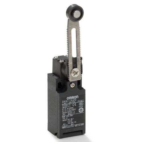 Picture of Teekonnalüliti D4N, 1NO+1NC (snap), HOOB+RULLIK (plast,reguleeritav), IP67, M20, Omron 