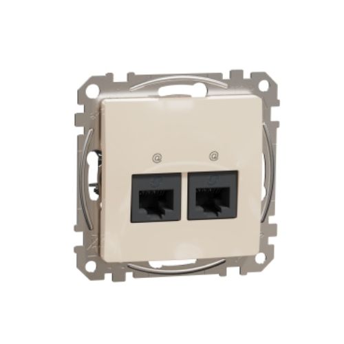 Picture of Arvutipesa 2xRJ45 UTP cat6, beež, SEDNA DESIGN 