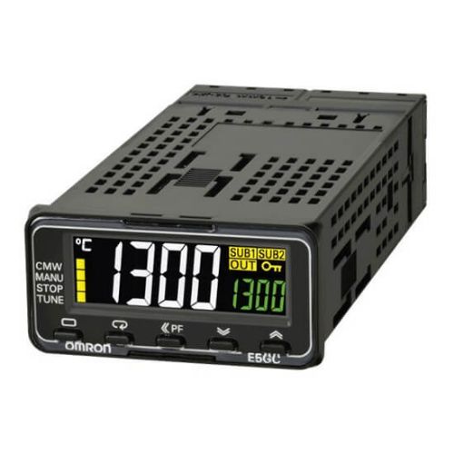 Picture of Temp.kontroller E5GC, Sis: univers. Välj: 1x12 VDC pulse, 1x alarm, 100-240VAC, Omron 