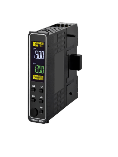 Picture of Temp.kontroller E5DC, Sis: univers. Välj:  1 relee, 2x aux., push-in, 240VAC, Omron 