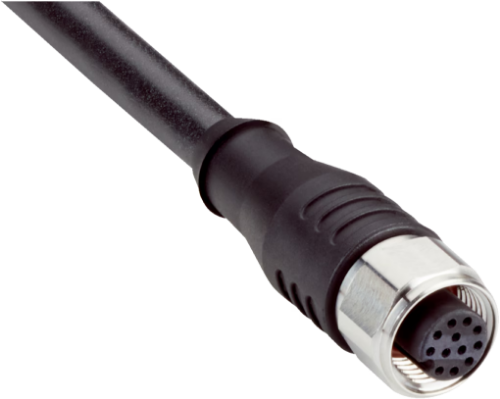Picture of Andurikaabel PUR + pesa otse, A-coded (10m + M12 12-pin), varjestatud, SICK 