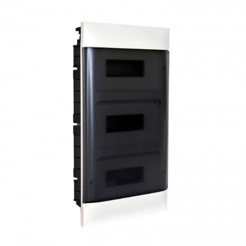 Picture of Süvistatav moodulkilp kiviseina Practibox S, transparent uks 36m(3x12), IP40, PE/N latiga, Legrand 