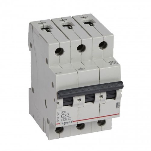 Picture of Moodulkaitselüliti RX3, 3P, 32A, C, 6kA, Legrand 