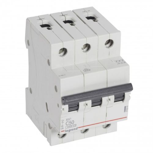 Picture of Moodulkaitselüliti RX3, 3P, 50A, C, 6kA, Legrand 