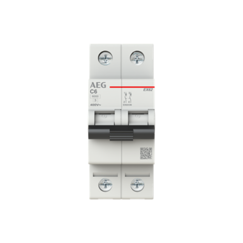 Picture of Moodulkaitselüliti EX60, 2P, 6A, C, 6kA, AEG 