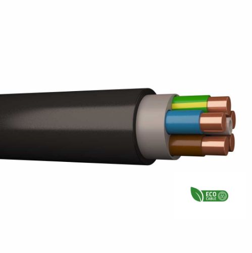 Picture of Välikaabel 5G6mm2 XPK-HF C Pro, ø15mm,T500/K8,1kV, plank Cu-kaabel sise/välisp. must, Cca, Prysmian 