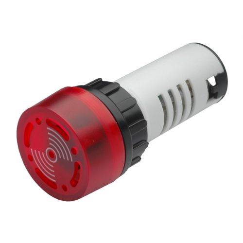 Picture of Summer + indikatsioon 2xLED PUNANE, katkendlik, 80dB, 230VAC, ava ø 22mm, IP65, E2S 