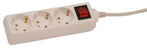 Picture of Pikendusjuhe 3G1.5mm2 3m 3-os m-ga lüliti, valge Acuma